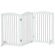 Barriera di Sicurezza per Cani Porte e Scale Pieghevole ¨C zephmum ¨C Bianco 154x30x80 cm
