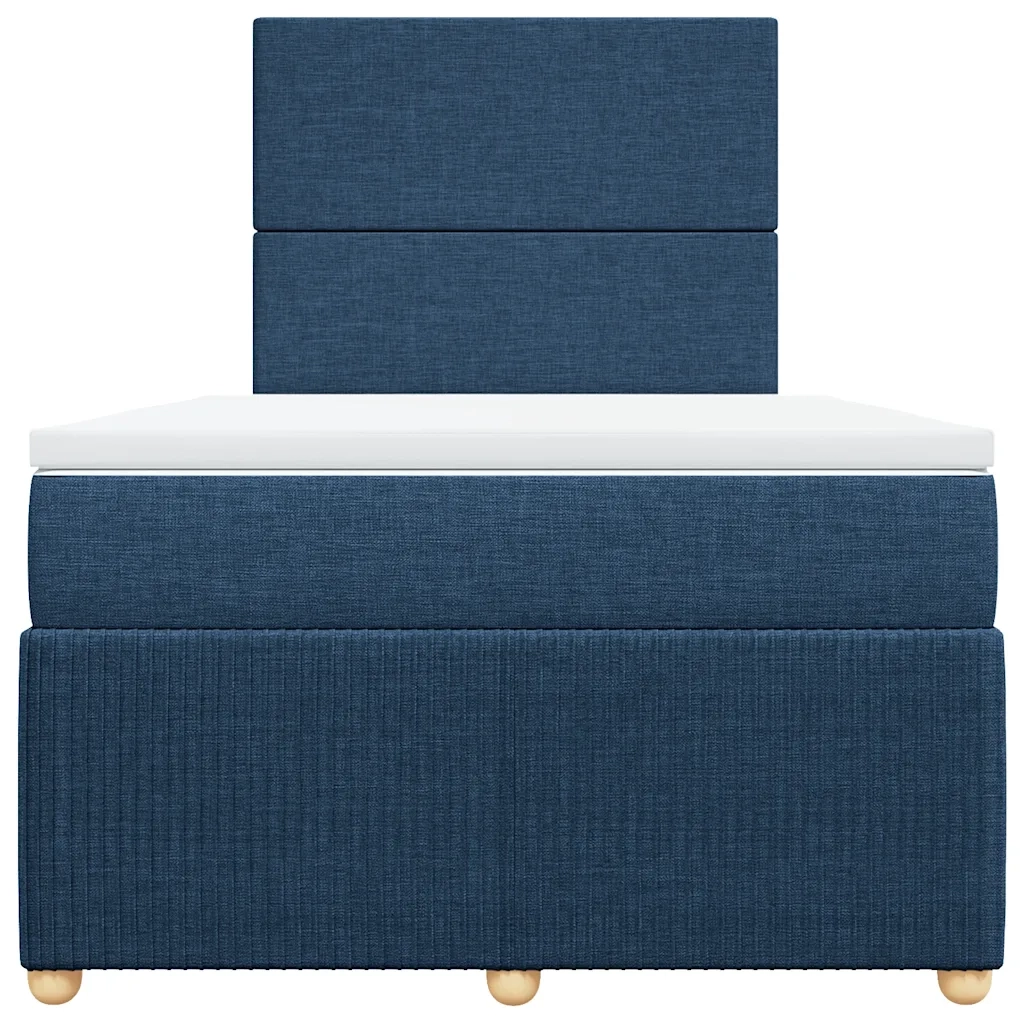 Giroletto a Molle con Materasso Blu 120x190 cm in Tessuto