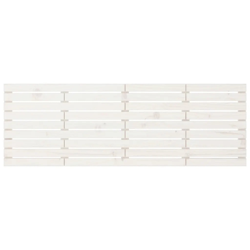 Testiera da Parete Bianca 166x3x63 cm in Legno Massello di Pino 824749