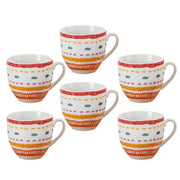 Set 6 Tazzine Tazze Caffè in Ceramica senza Piattini Kelly 1