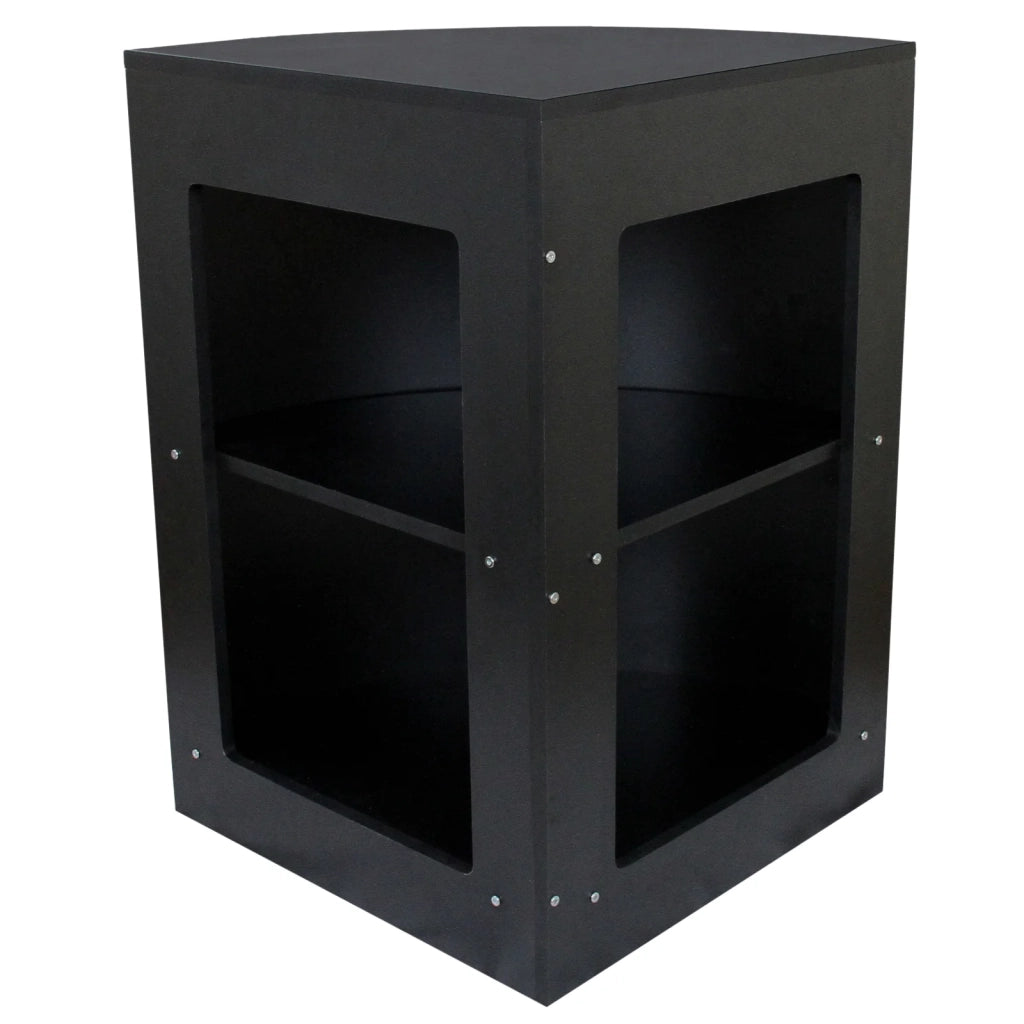 Bancone Angolare CM60 Nero – MDF con 2 Ripiani Interni
