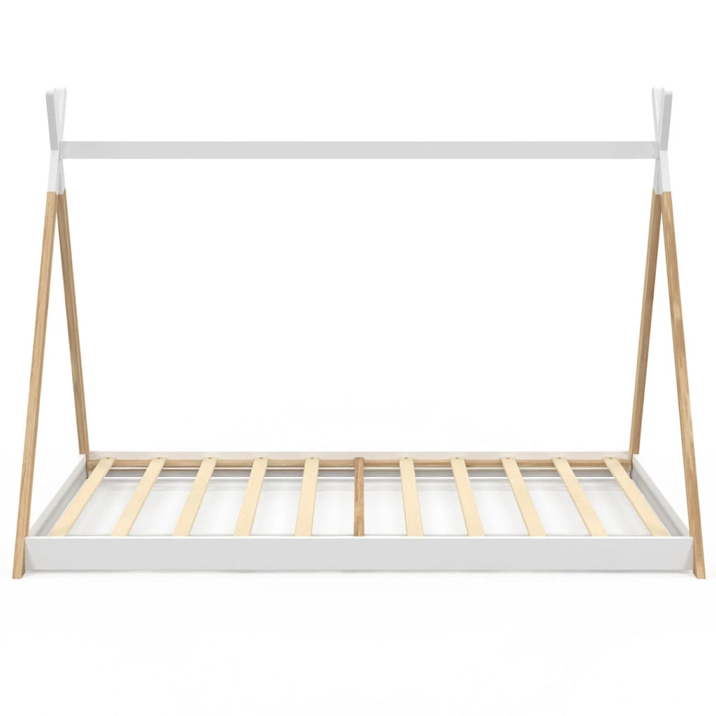 IDMarket - COME 90 x 190 CM letto teepee per bambini con base in legno e bianco