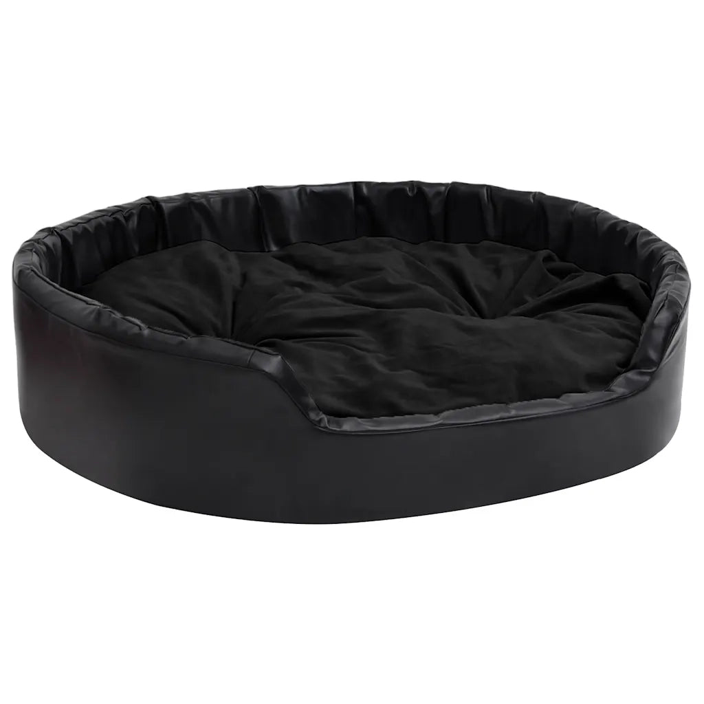 Lettino per Cani Nero 99x89x21 cm in Peluche e Similpelle CFW9666596