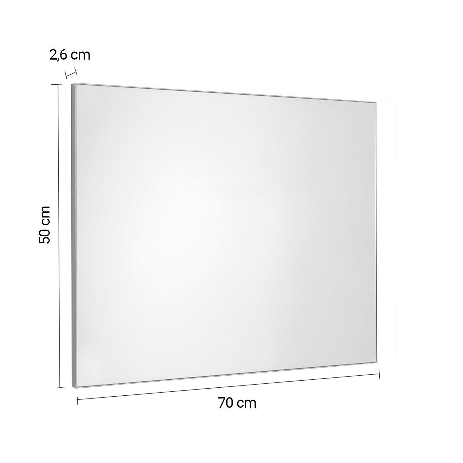 Specchio filolucido 60x80 cm reversibile 3151 serie Gedy HENRY Spazzolato