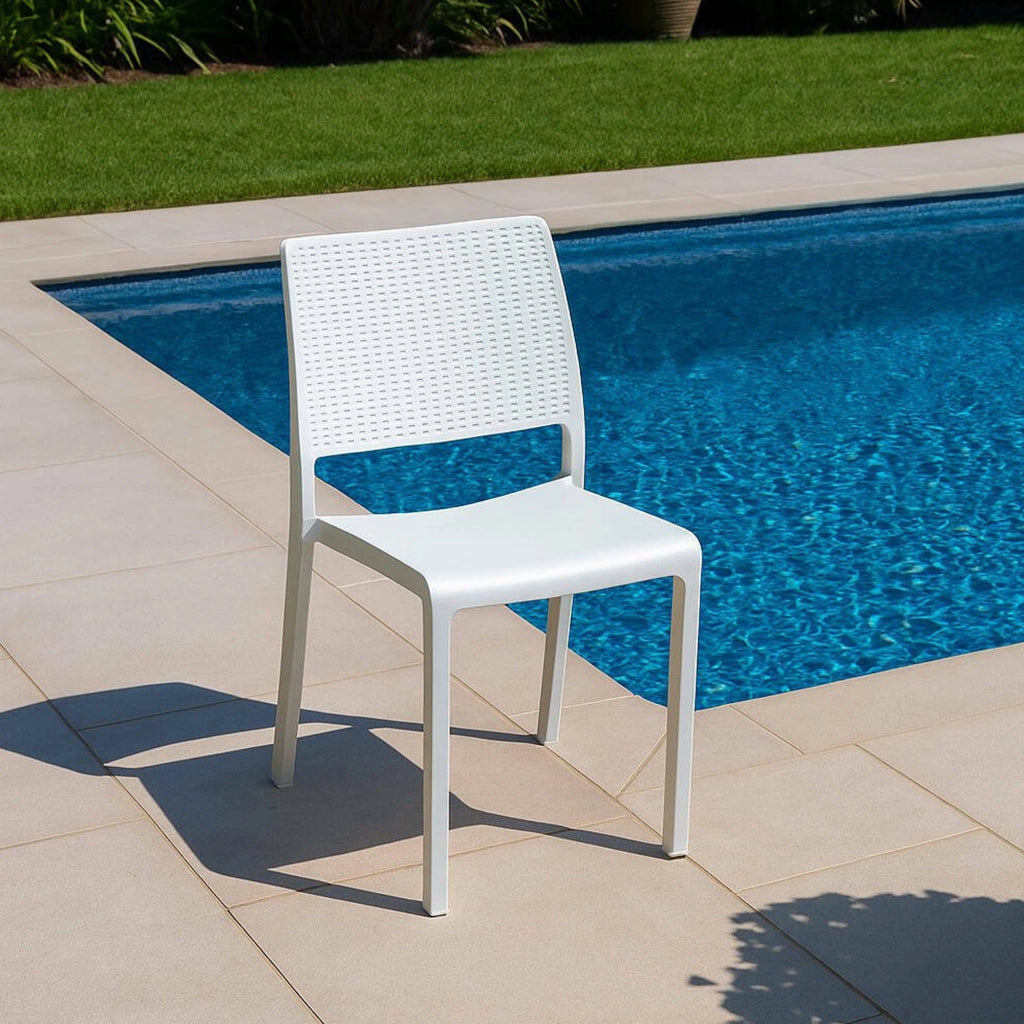 Revo, Sedia da Esterno una Sedia Made in Italy, Bianco