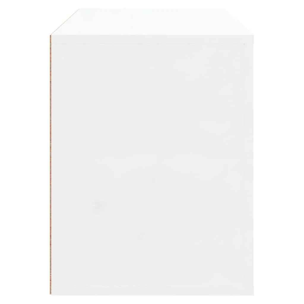 Scarpiera mobile contenitore per scarpe mobile per ingresso/corridoio/soggiorno finitura lucida 80 x 35 x 45 cm legno ingegnerizzato bianco 02_0021318
