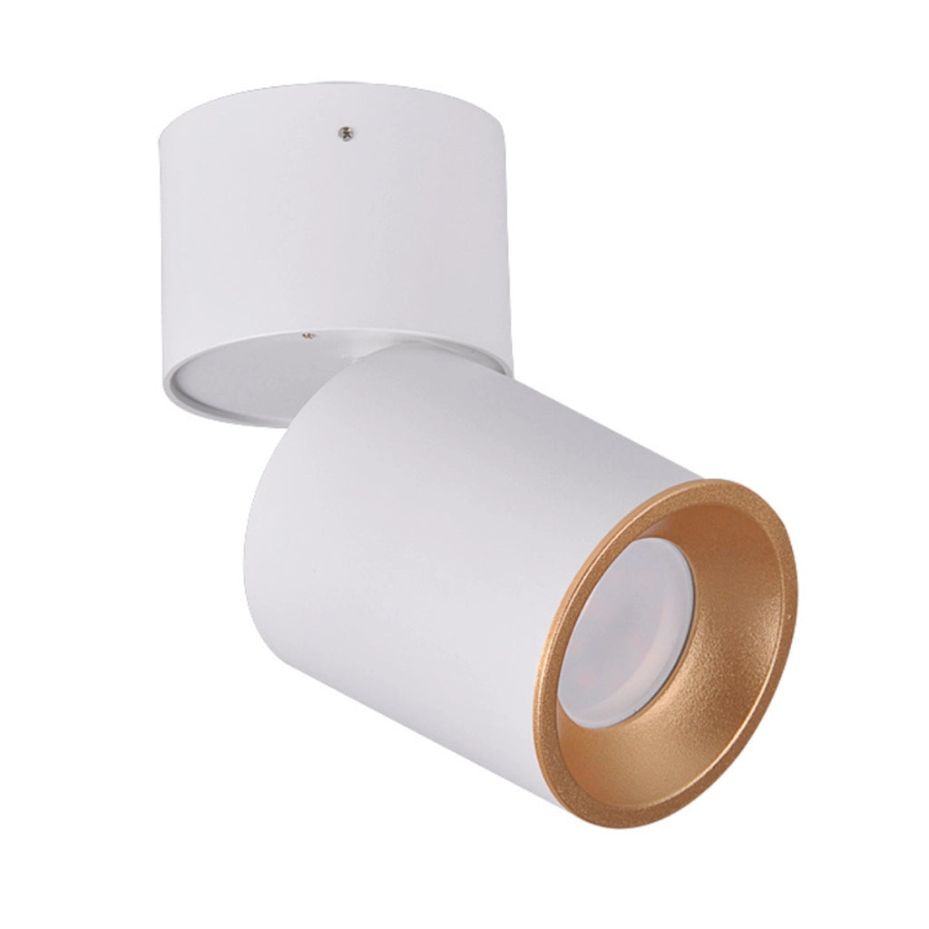 Faretto soffitto orientabile GU10 bianco oro NIXA Polux