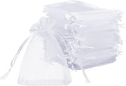 Sacchetto di organza bianco da regalo - Sacchetto da regalo 7x9 cm - Sacchetto di organza per regali, gioielli, caramelle e decorazioni festive