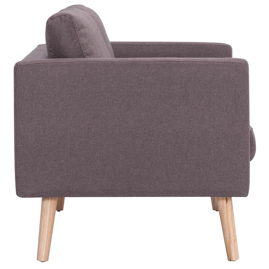 Divano a 2 Posti-Sofa 2 Posti in Tessuto Grigio Talpa
