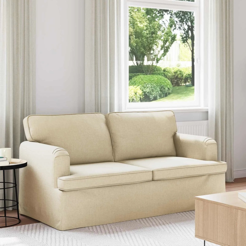 Divano Crema 162 x 80 x 85 cm Tessuto