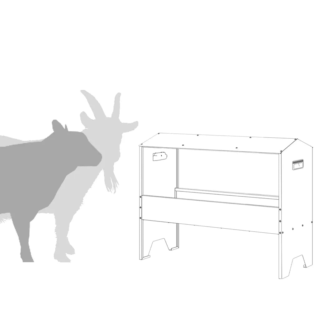Abbeveratoio per bestiame Argento 79 x 35 x 62 cm CFW8615098