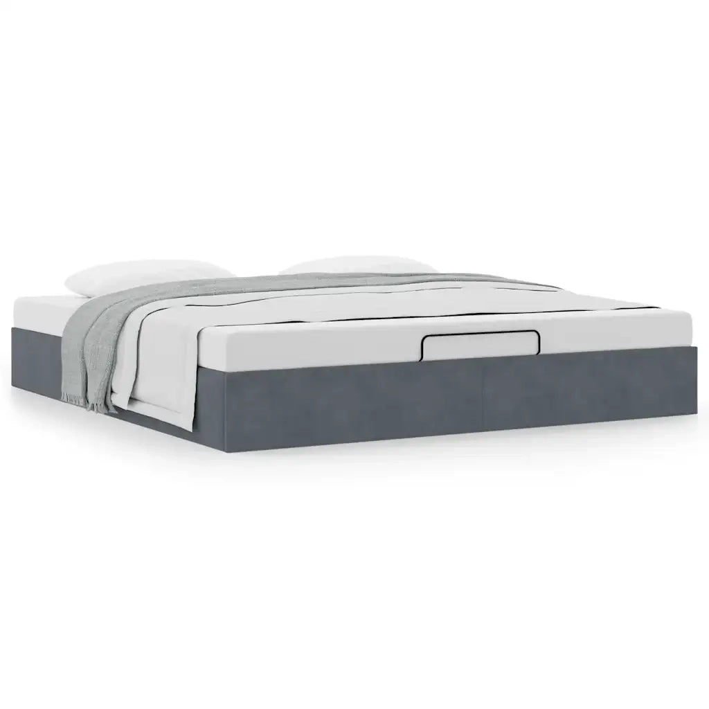 Struttura Letto Pouf senza Materasso 180x200 cm in Velluto 3310980