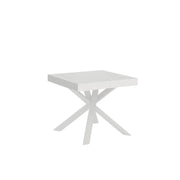 Tavolo allungabile 90x90/194 cm Clerk piano - Gambe Bianche - Bianco Frassino
