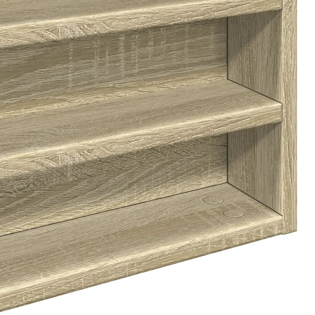 Armadietto Vetrina Rovere Sonoma 100x8,5x50cm Legno Multistrato 847949