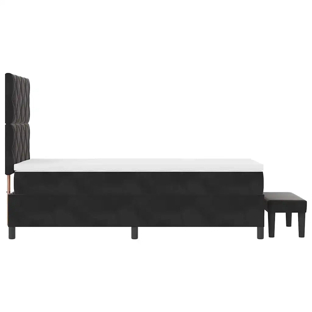 Letto a molle con testiera Nero 190 x 90 cm Velluto 3344548