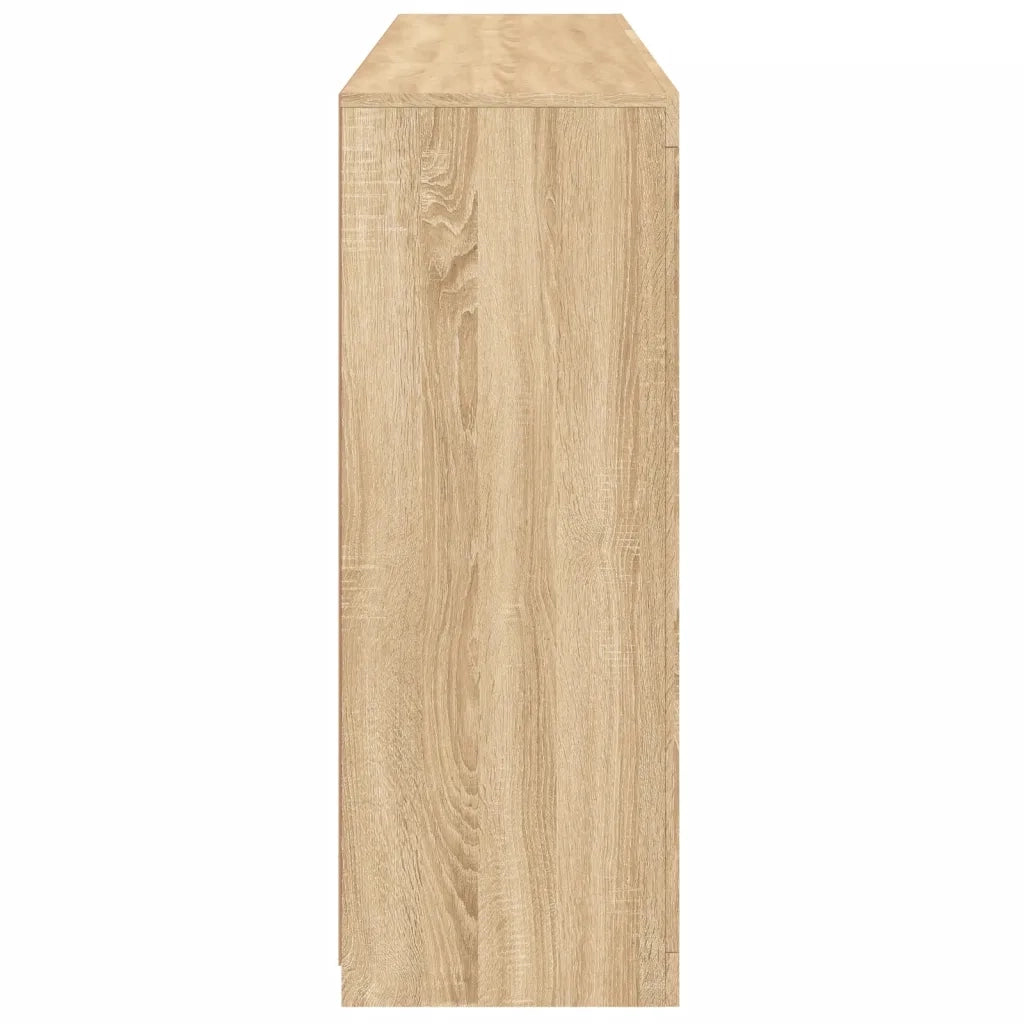 Credenze con Luci LED 3 pz | Madia | Buffet da pranzo | Armadio da pranzo Rovere Sonoma in Legno Multistrato