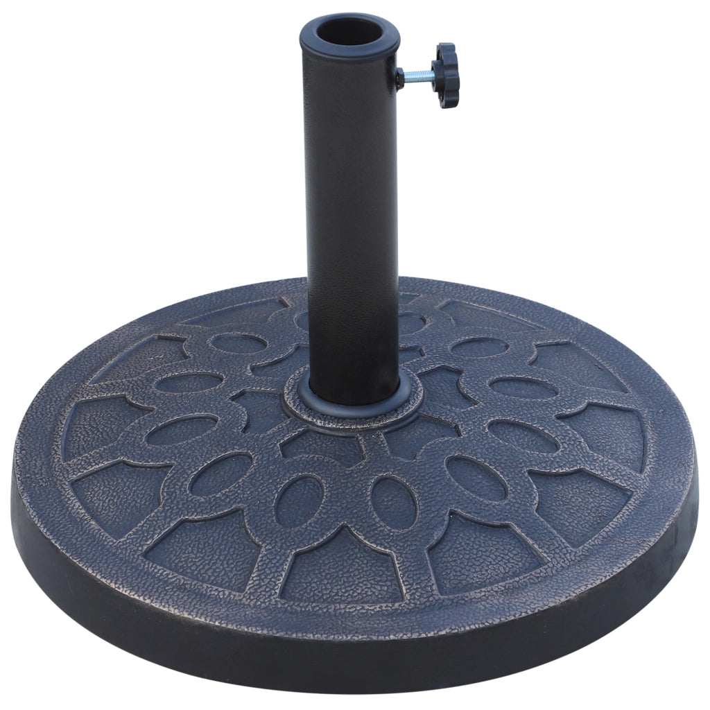 Base per Ombrellone Rotonda Ø45 cm per Pali da Ø3,8 e Ø4,8 cm in Resina e Acciaio Bronzo