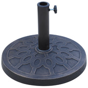 Base per Ombrellone Rotonda Ø45 cm per Pali da Ø3,8 e Ø4,8 cm in Resina e Acciaio Bronzo