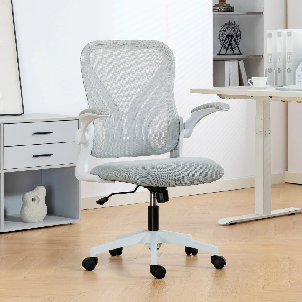 Sedia da ufficio ergonomica ¨C zephmum ¨C grigio 73x62x101-111cm