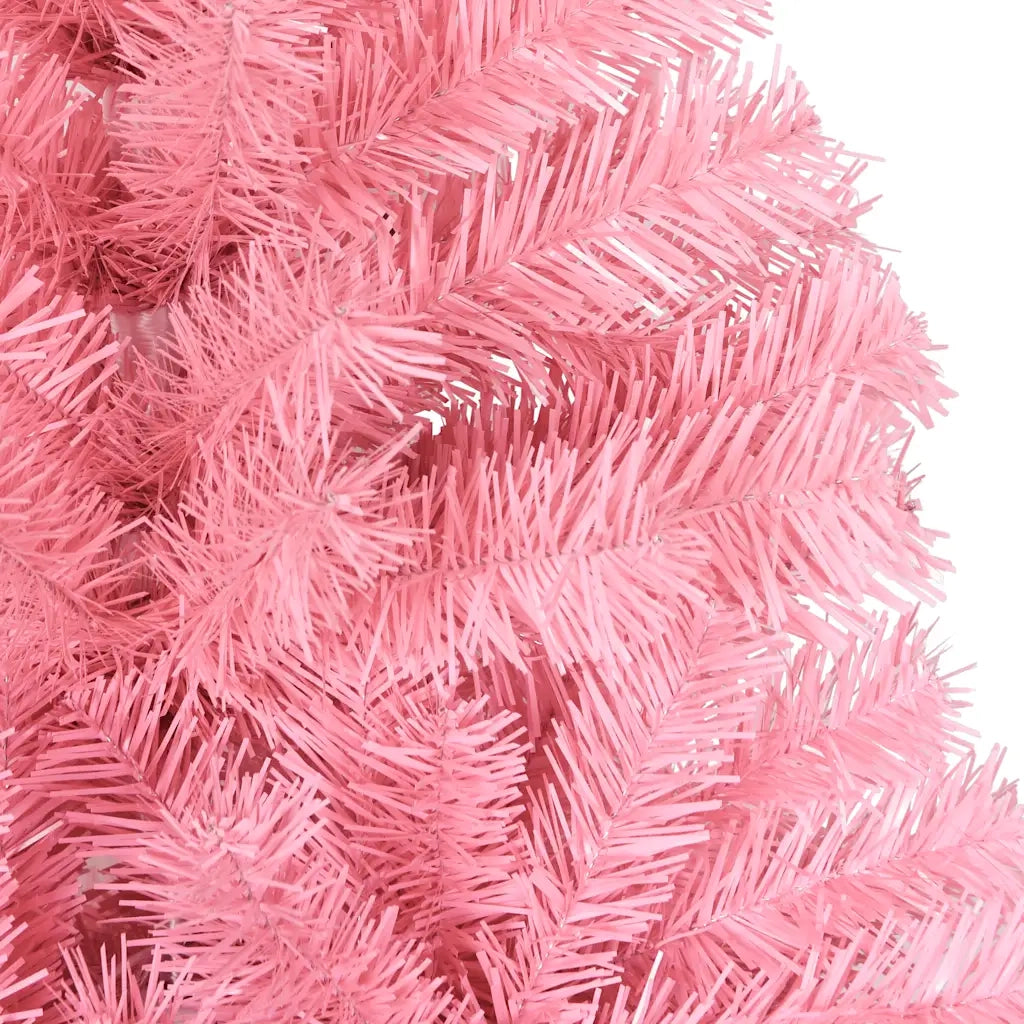 Albero di Natale | Decorazioni natalizie Artificiale Sottile con Base Rosa 180 cm PVC