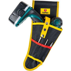 Topex 79r416 fondina per trapano no, 4 scomparti per punte ds