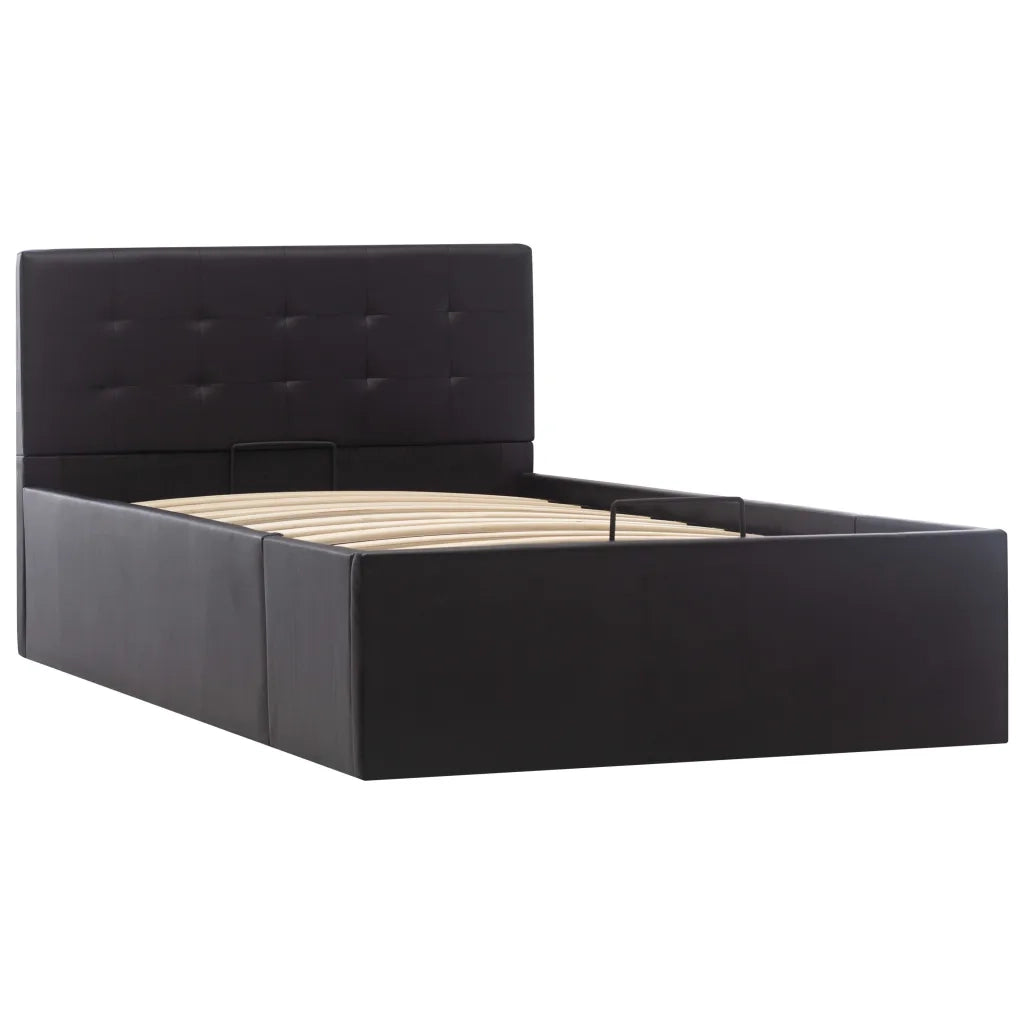 Giroletto con Contenitore Idraulico Nero Similpelle 90x200cm cod mxl 63299