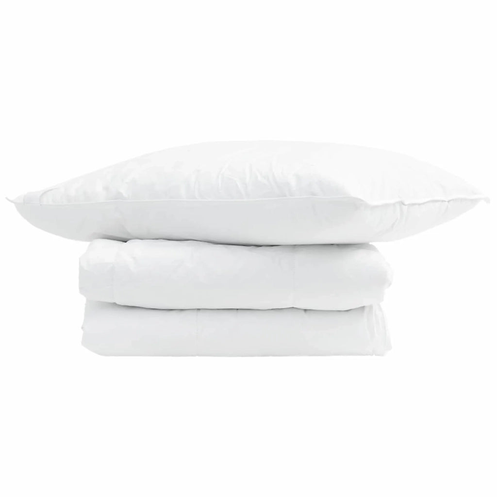 Duvet Estivo con cuscino 2 pcs Bianco Piuma d'anatra 3376284