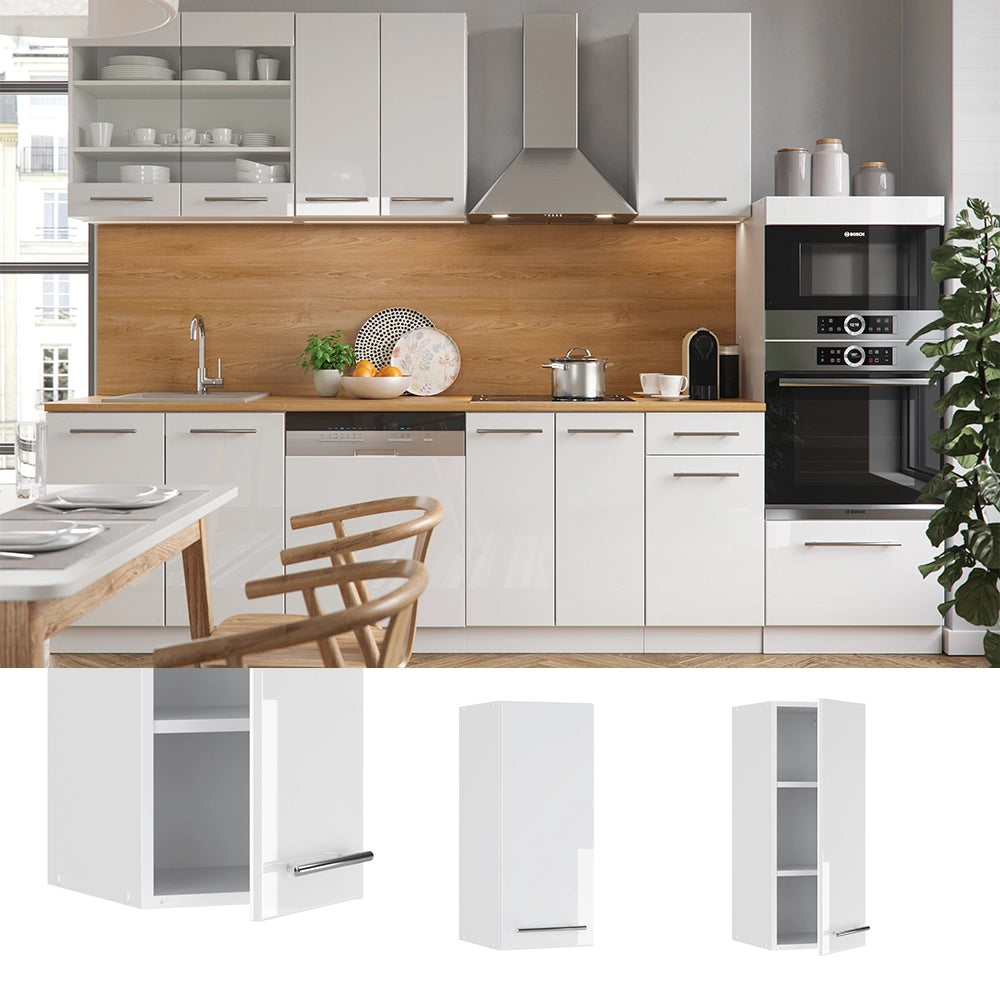 Vicco Pensile da cucina Bianco lucido 30 cm