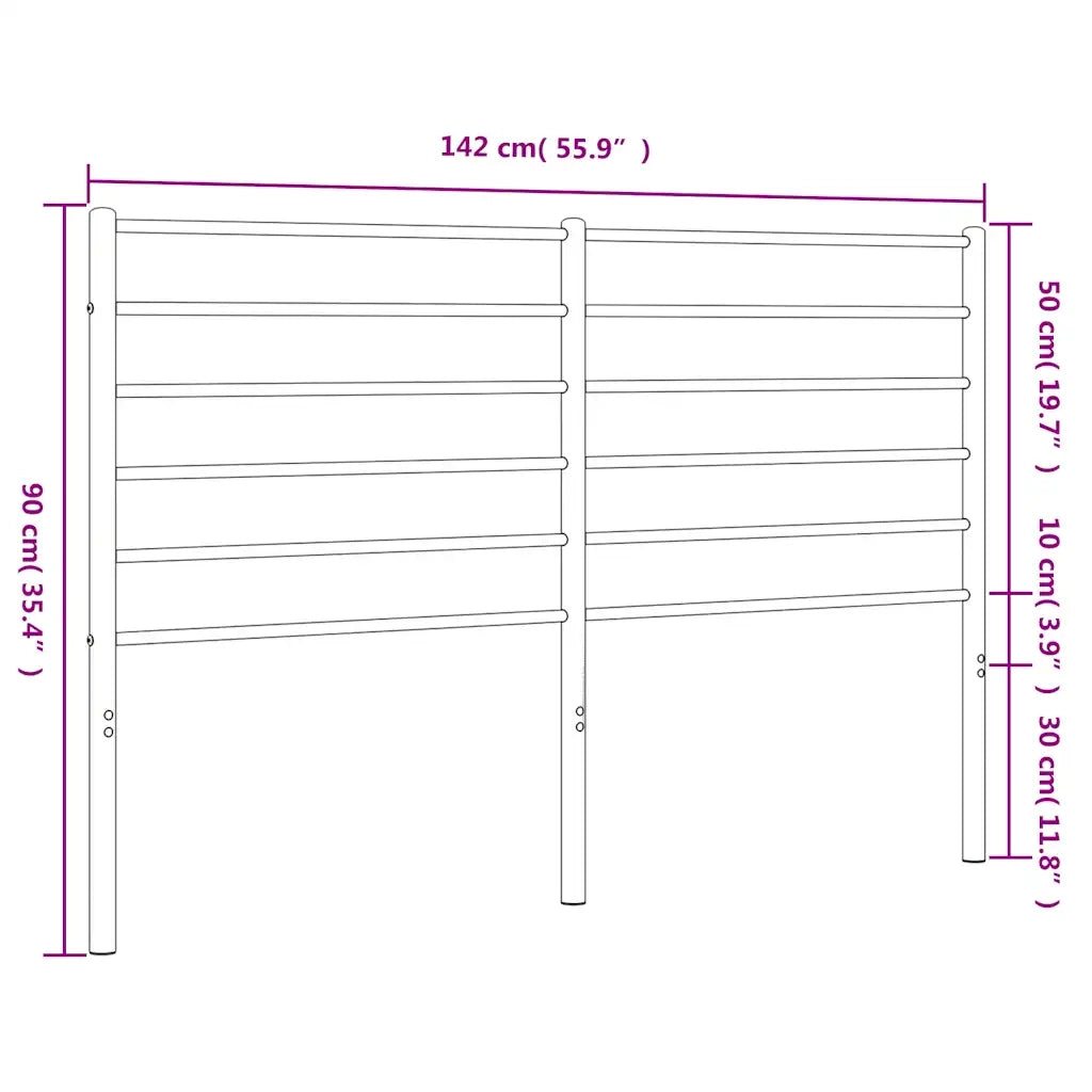 Testiera di Ricambio in Metallo Bianco 135 cm 352400