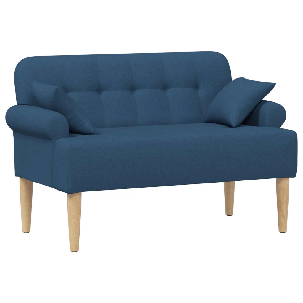 Loveseat con bottoni imbottiti Blu 120 x 65 x 79 cm Tessuto 42041817