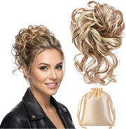 Stuzzicadenti per capelli con elastico - Treccia disordinata - Ferro per capelli a spirale - Stuzzicadenti per donne - Combinazione di colori naturali - Facile da utilizzare - Dutt