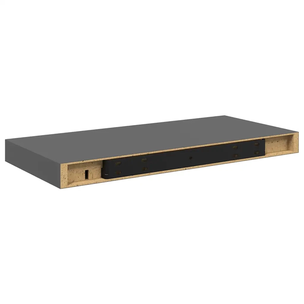 Scaffale a Parete Grigio Lucido 50x23x3,8 cm in MDF cod mxl 33022
