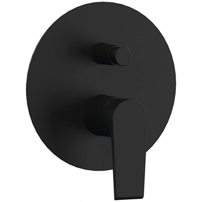 Miscelatore incasso doccia con deviatore Rubinetterie Mariani linea Artic Nero opaco