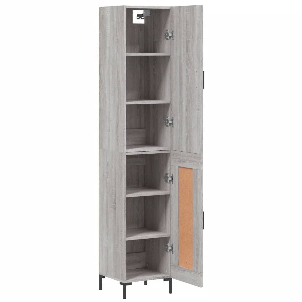 Credenza Grigio Sonoma 34,5x34x180 cm in Legno Multistrato 3199111