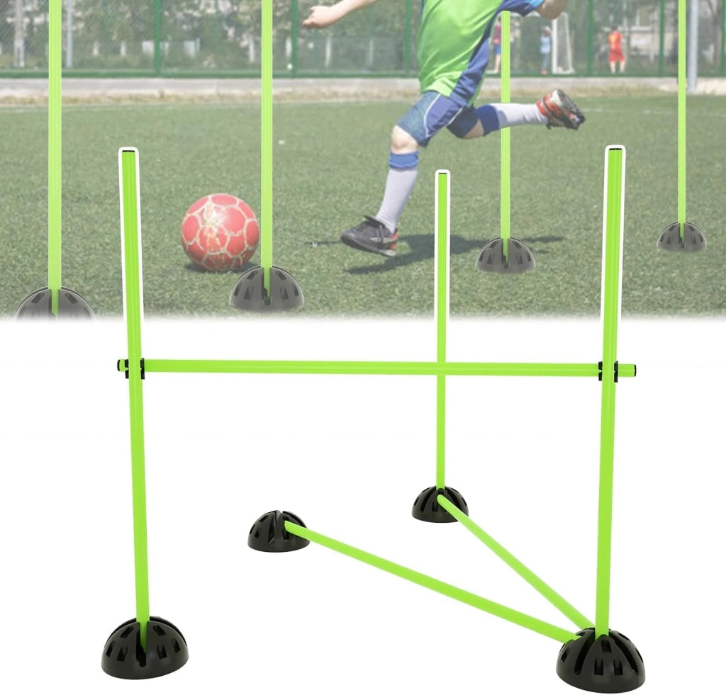FIVMEN Agility Hostens, set di barre per allenamento e slalom, per hobby, cavallo, ostacoli per rimbalzo, dribbling e agilità, verde