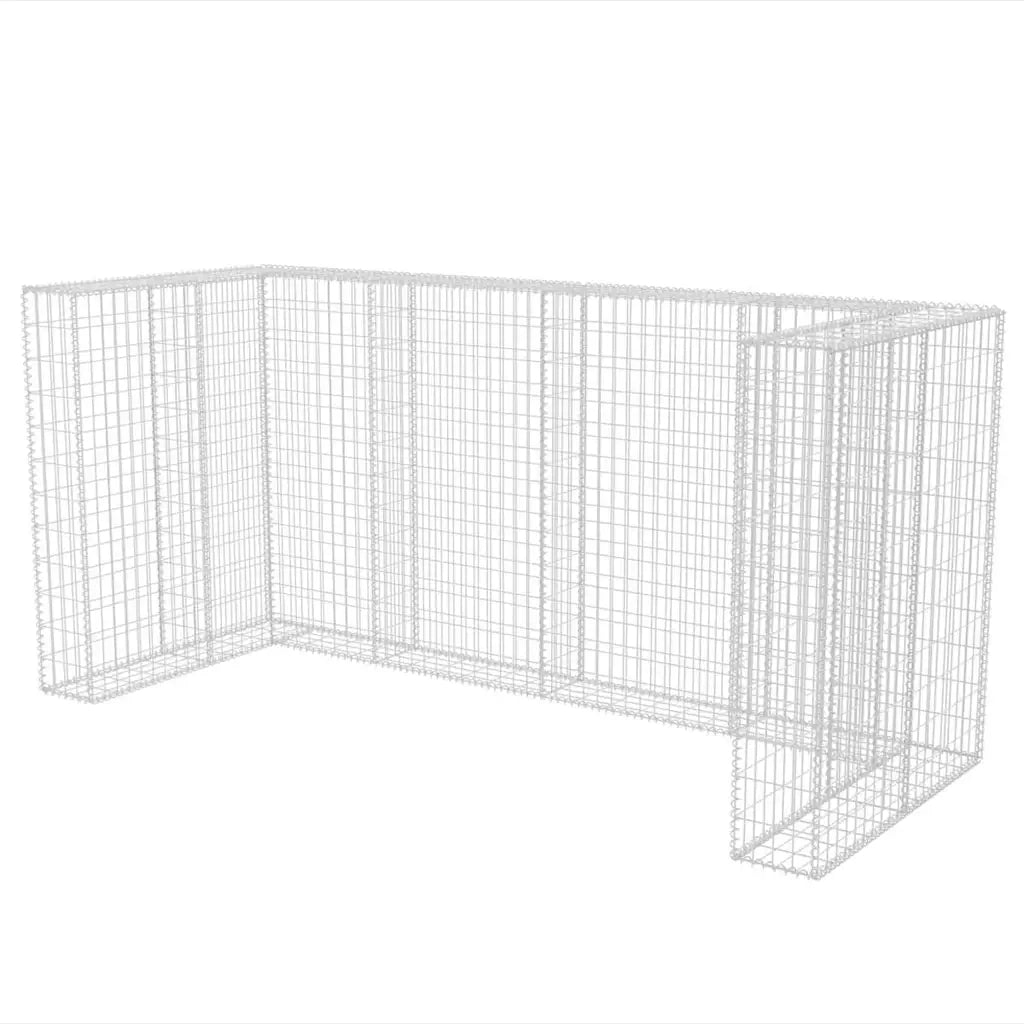 Gabbione in Rete in Acciaio per 3 Cassonetti 250x100x120 cm 142560