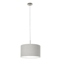 Lampadario A Sospensione Minimal Pasteri Acciaio Nichel Antracite 1 Luce E27
