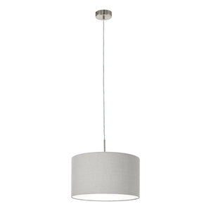 Lampadario A Sospensione Minimal Pasteri Acciaio Nichel Antracite 1 Luce E27