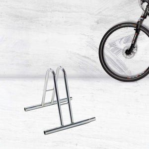 Andrys Rastrelliera Bici 1 Posto Alto Modulabile Acciaio Zincato Argento