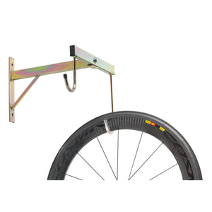 Andrys Porta Bici Parete 2 Posti Smontabile con Staffa Zincato Oro