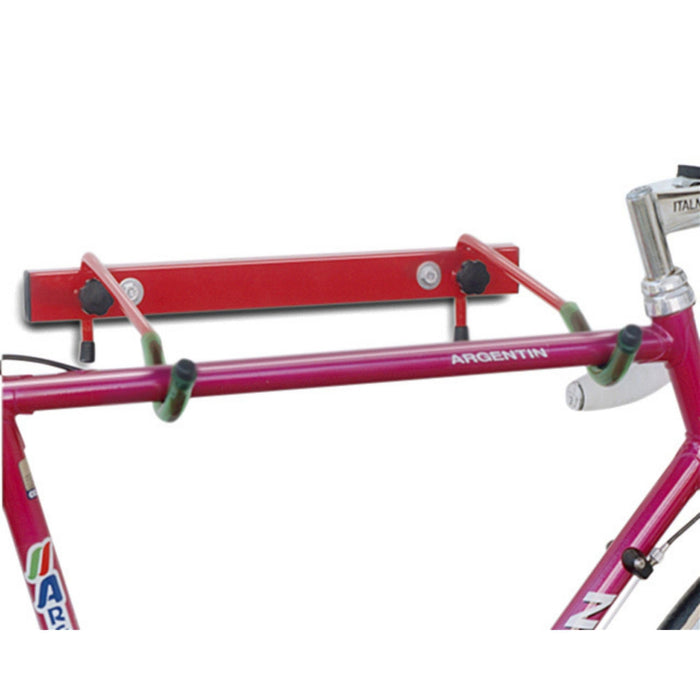 Andrys Porta Bici Parete Pieghevole 1 Posto 2 Braccia Rosso 45x7x8