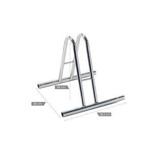 Andrys Rastrelliera Bici 1 Posto Alto Modulabile Acciaio Zincato Argento