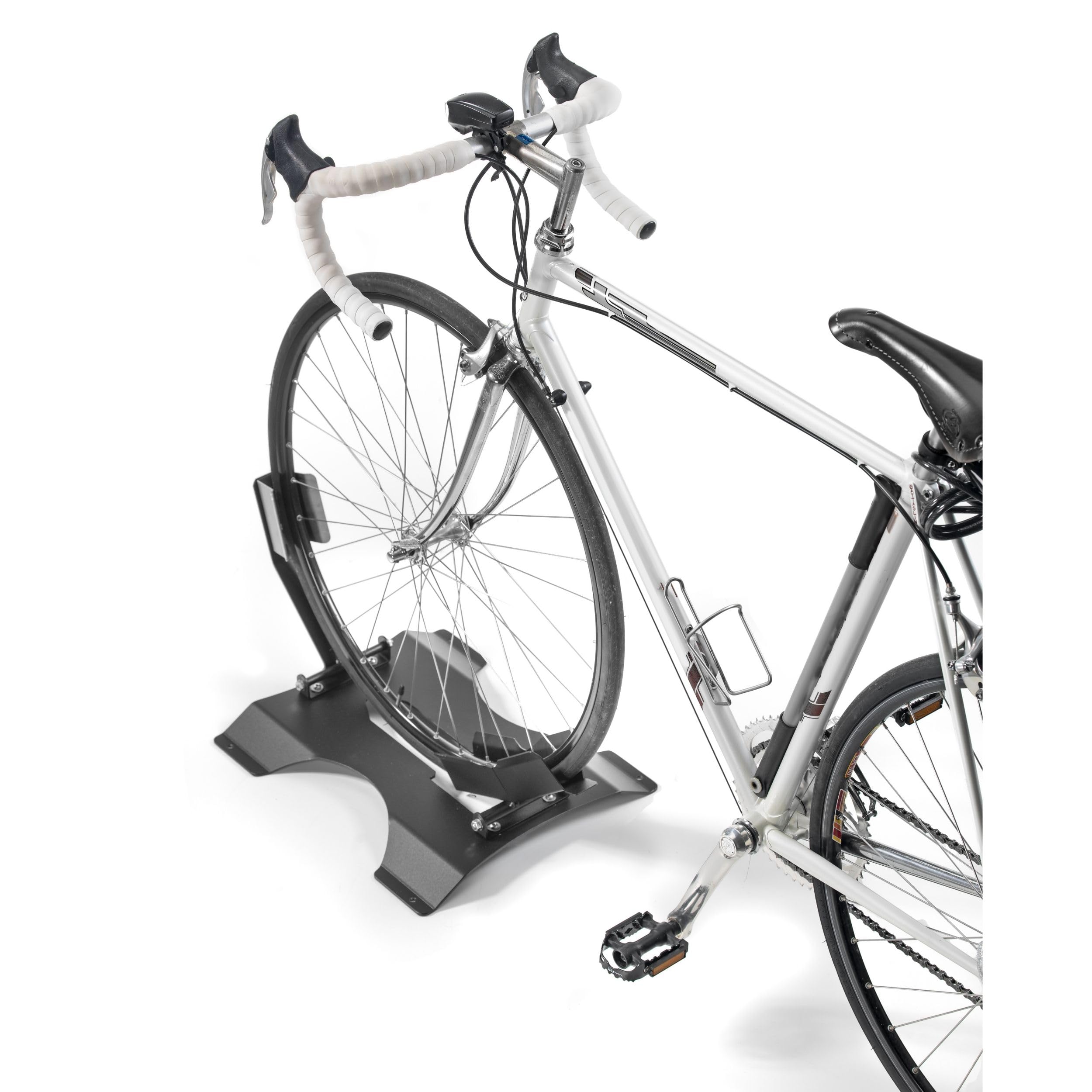 Andrys Rastrelliera Bici 1 Posto con Piedini Ruote 4cm 40x45x30 Nero