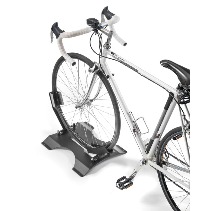 Andrys Rastrelliera Bici 1 Posto con Piedini Ruote 4cm 40x45x30 Nero