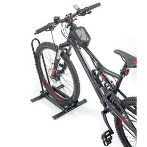 Andrys Rastrelliera Bici 1 Posto con Tappi Ruote 7,5cm 40x43x60 Nero