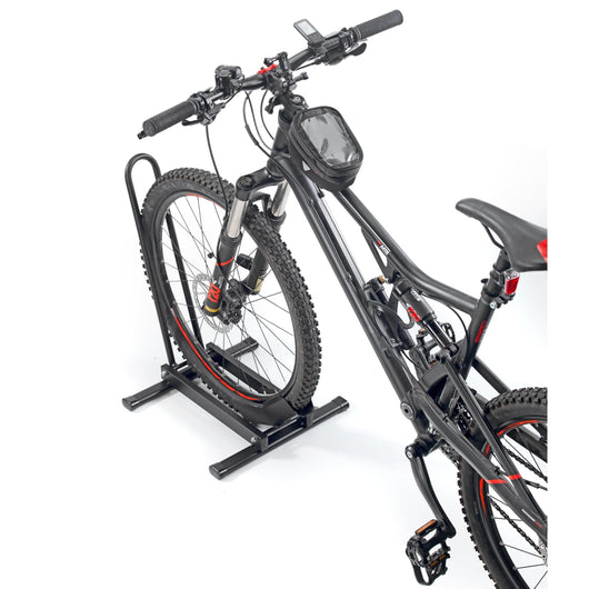 Andrys Rastrelliera Bici 1 Posto con Tappi Ruote 7,5cm 40x43x60 Nero