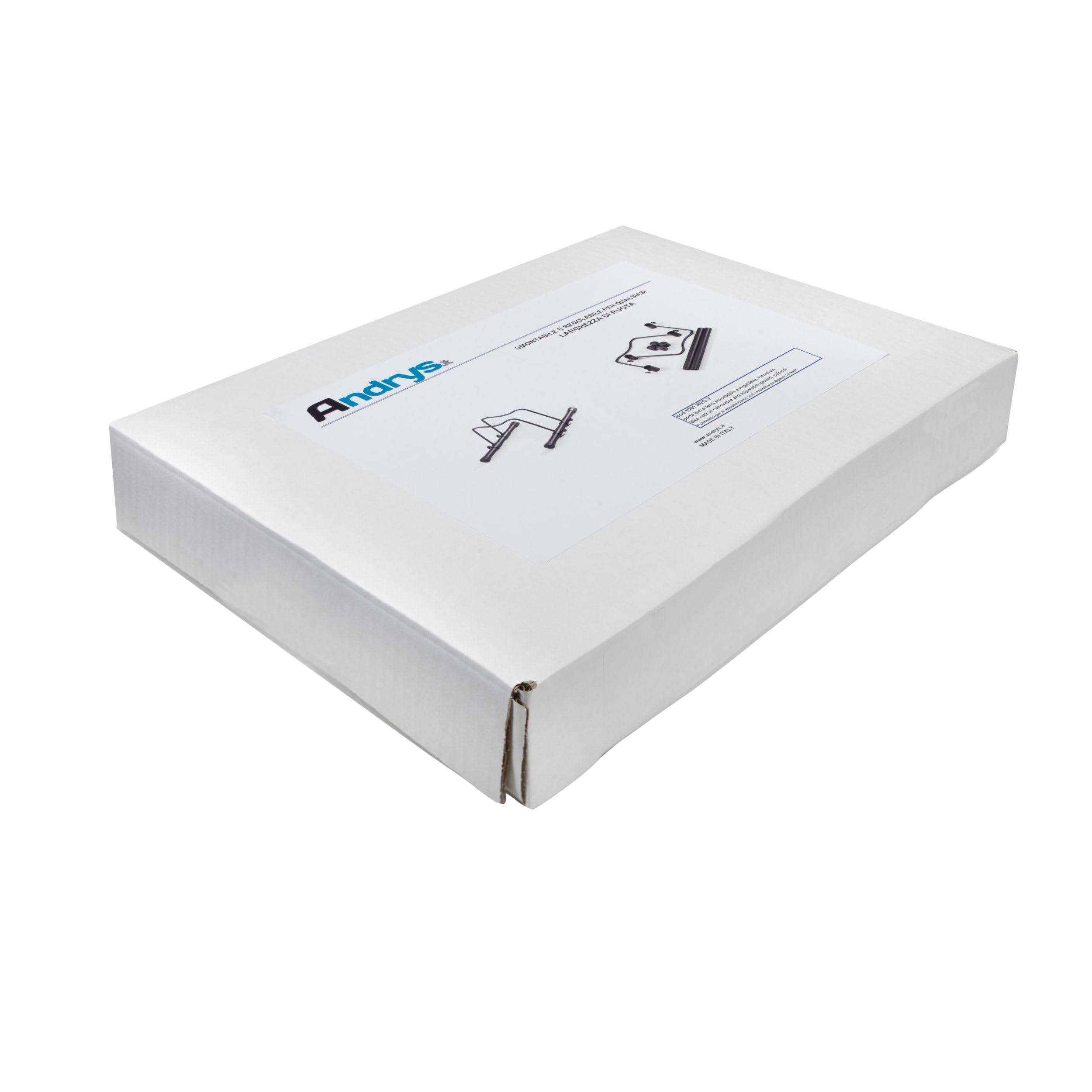 Andrys Rastrelliera Bici 1 Posto Smontabile con Tappi PVC Nero Verniciato