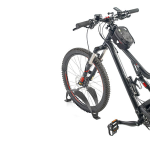 Andrys Rastrelliera Bici 1 Posto con Fori Fissaggio a Terra - Ruote 6cm Nero