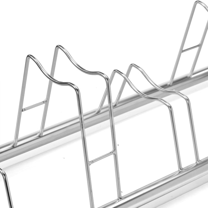 Andrys Rastrelliera Bici 7 Posti Alto/Basso per Freni a Disco Zincato Argento