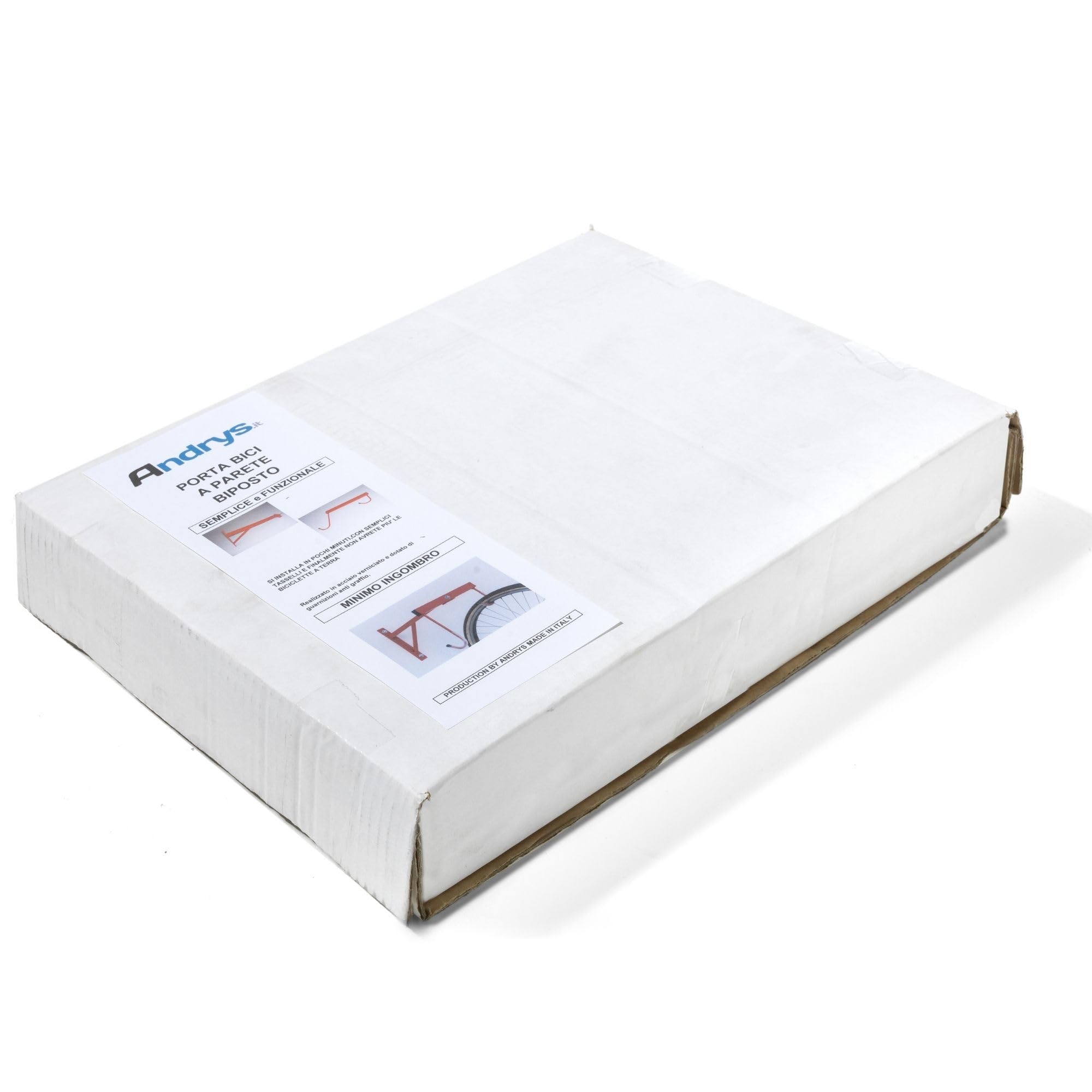 Andrys Porta Bici Parete 2 Posti Smontabile con Staffa Zincato Oro